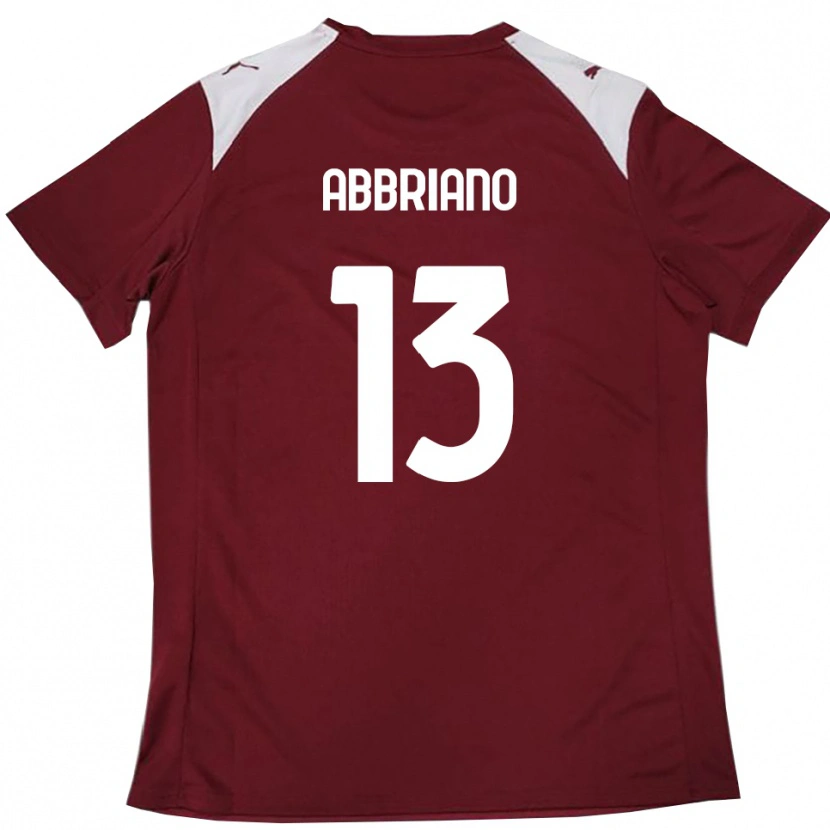Danxen Uomo Maglia William Abbriano #13 Borgogna Bianco Kit Gara Home 2025/26 Maglietta