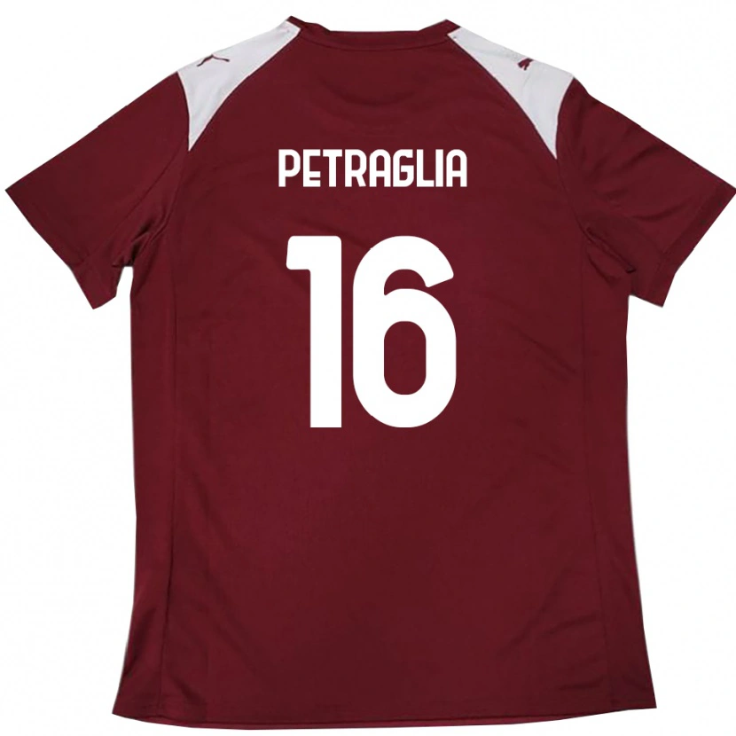 Danxen Uomo Maglia Christian Petraglia #16 Borgogna Bianco Kit Gara Home 2025/26 Maglietta