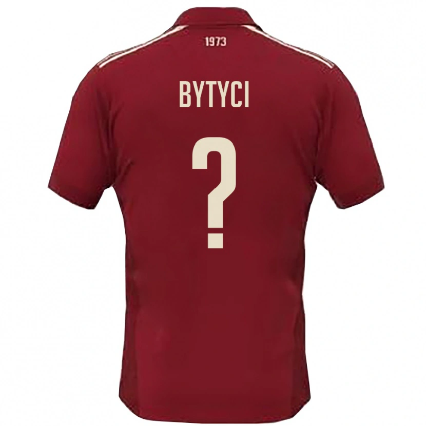 Danxen Uomo Maglia Arban Bytyci #0 Borgogna Bianco Kit Gara Home 2025/26 Maglietta