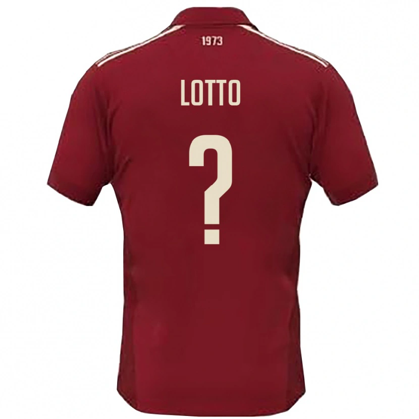 Danxen Uomo Maglia Nicolò Lotto #0 Borgogna Bianco Kit Gara Home 2025/26 Maglietta