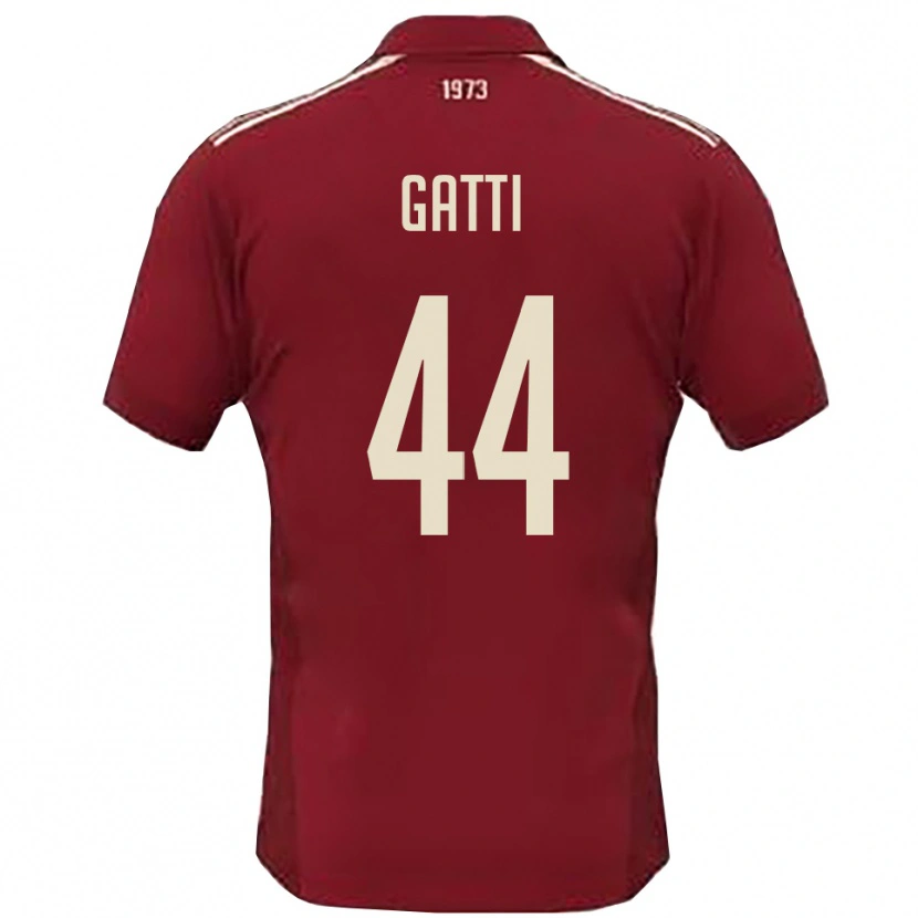 Danxen Uomo Maglia Riccardo Gatti #44 Borgogna Bianco Kit Gara Home 2025/26 Maglietta