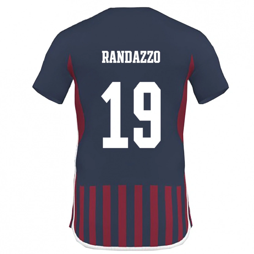 Danxen Uomo Maglia Alessandro Randazzo #19 Navy Rosso Kit Gara Home 2025/26 Maglietta