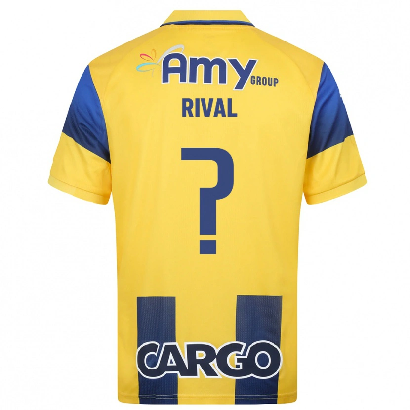 Danxen Uomo Maglia Ran Rival #0 Giallo Navy Kit Gara Home 2025/26 Maglietta