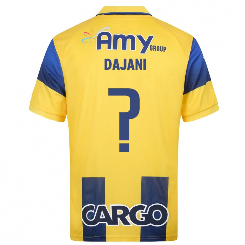 Danxen Uomo Maglia Ben Dajani #0 Giallo Navy Kit Gara Home 2025/26 Maglietta