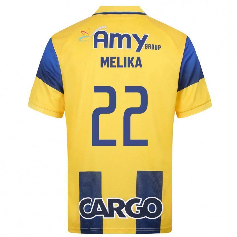 Danxen Uomo Maglia Ofek Melika #22 Giallo Navy Kit Gara Home 2025/26 Maglietta