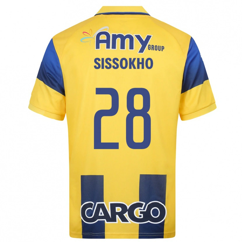 Danxen Uomo Maglia Issouf Sissokho #28 Giallo Navy Kit Gara Home 2025/26 Maglietta