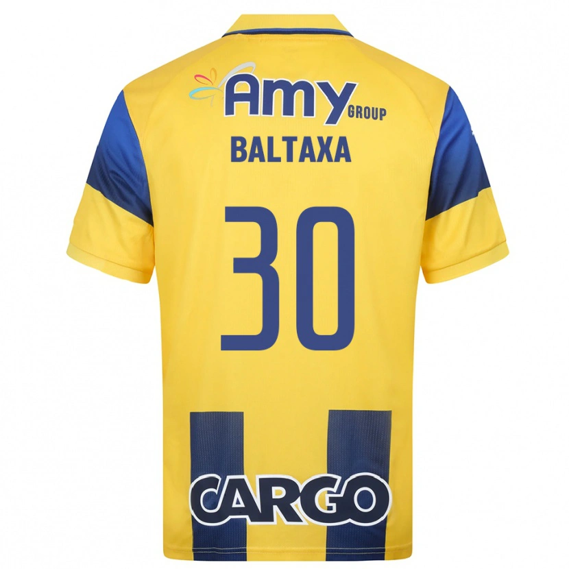 Danxen Uomo Maglia Matan Baltaxa #30 Giallo Navy Kit Gara Home 2025/26 Maglietta