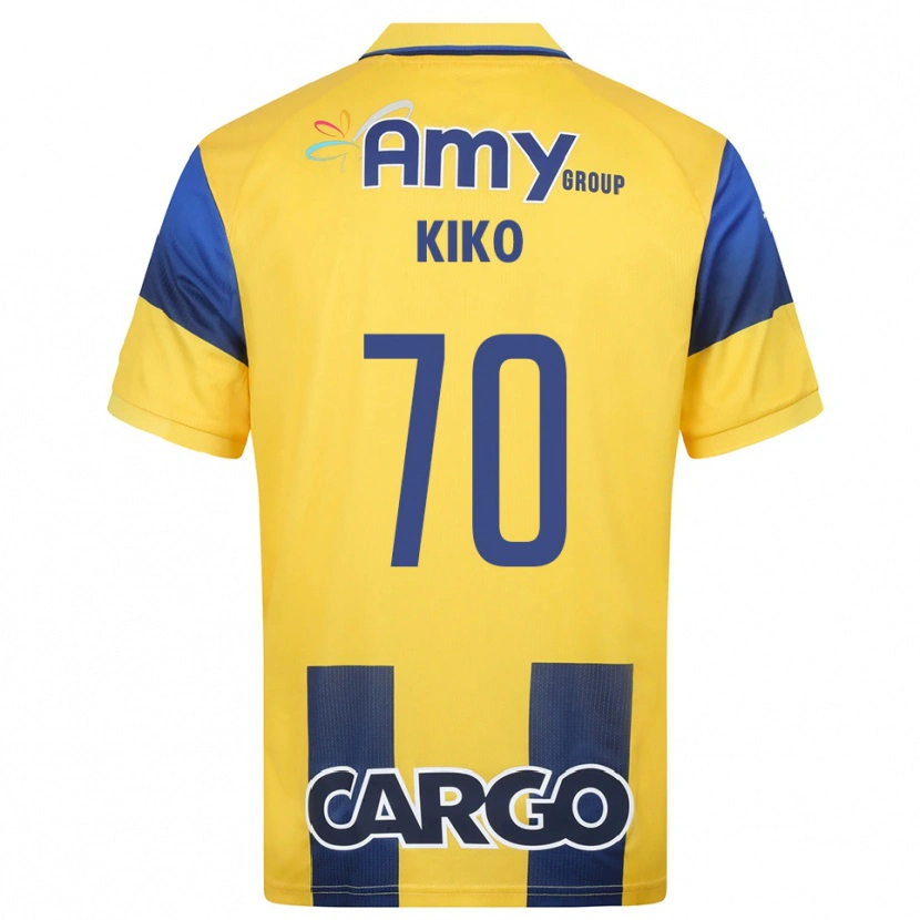 Danxen Uomo Maglia Kiko Bondoso #70 Giallo Navy Kit Gara Home 2025/26 Maglietta
