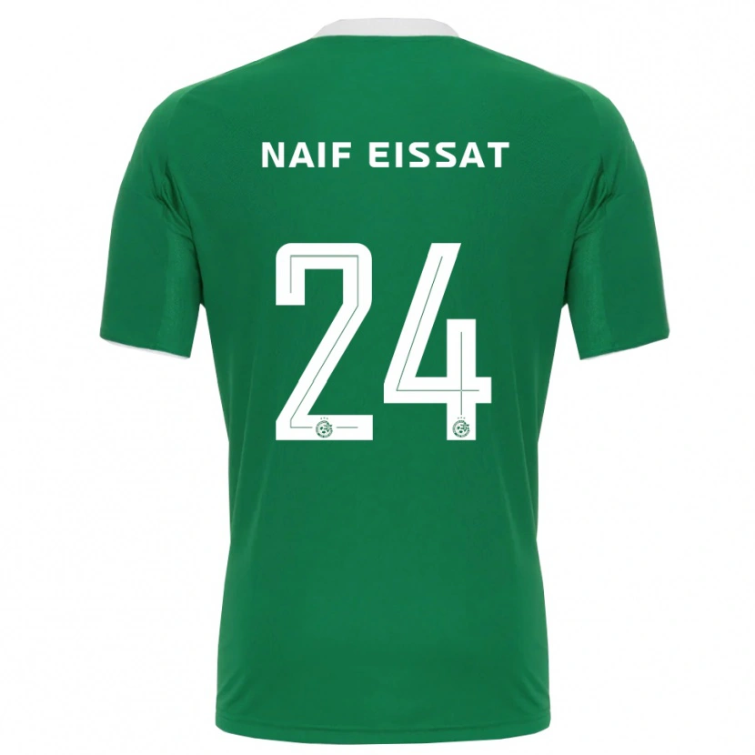 Danxen Uomo Maglia Lisav Naif Eissat #24 Verde Bianco Kit Gara Home 2025/26 Maglietta