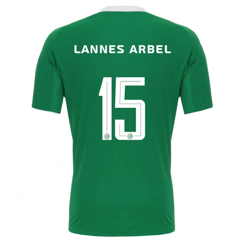 Danxen Uomo Maglia Tomer Lannes Arbel #15 Verde Bianco Kit Gara Home 2025/26 Maglietta