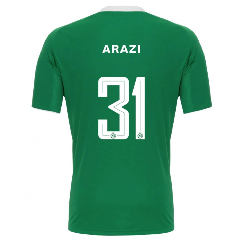 Danxen Uomo Maglia Amit Arazi #31 Verde Bianco Kit Gara Home 2025/26 Maglietta