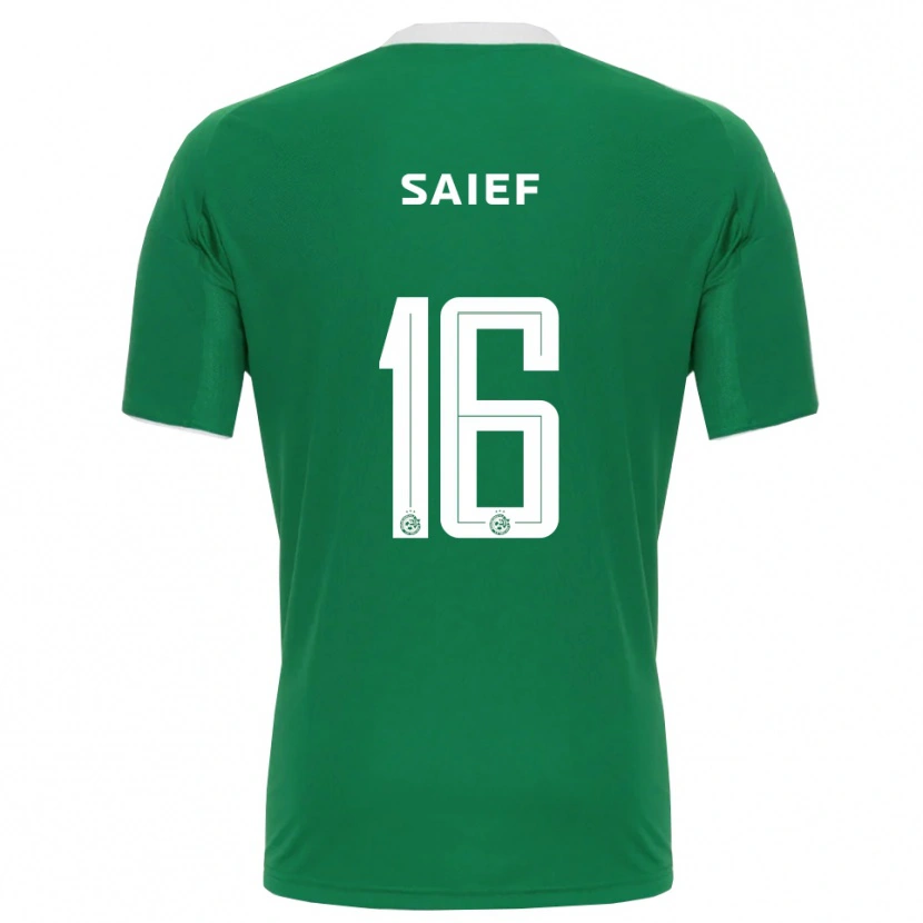 Danxen Uomo Maglia Kenny Saief #16 Verde Bianco Kit Gara Home 2025/26 Maglietta