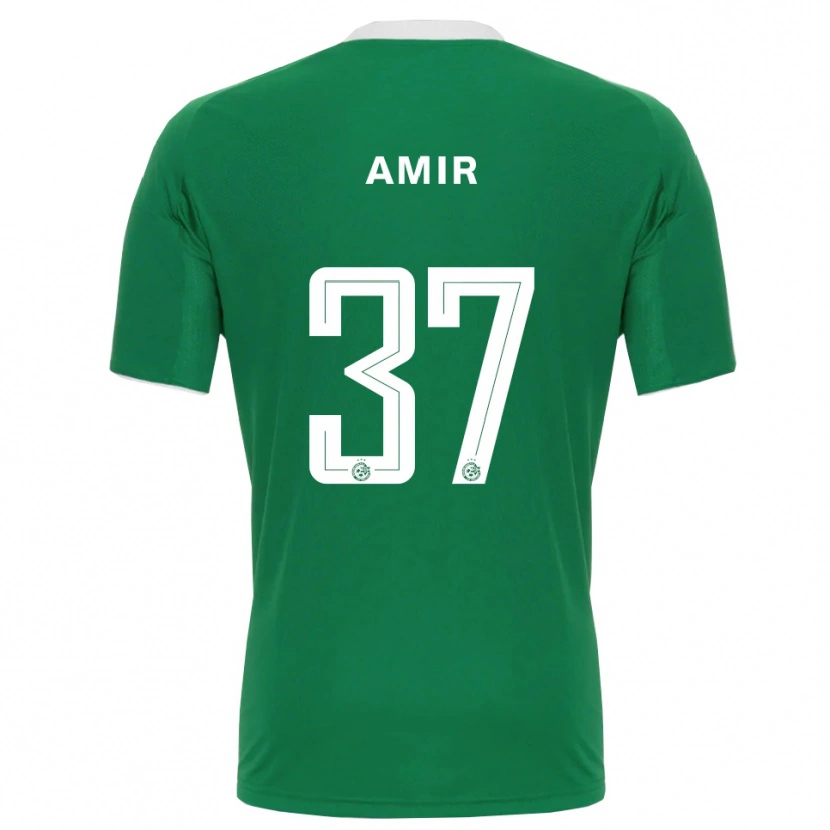 Danxen Uomo Maglia Elad Amir #37 Verde Bianco Kit Gara Home 2025/26 Maglietta
