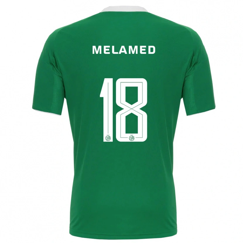 Danxen Uomo Maglia Guy Melamed #18 Verde Bianco Kit Gara Home 2025/26 Maglietta