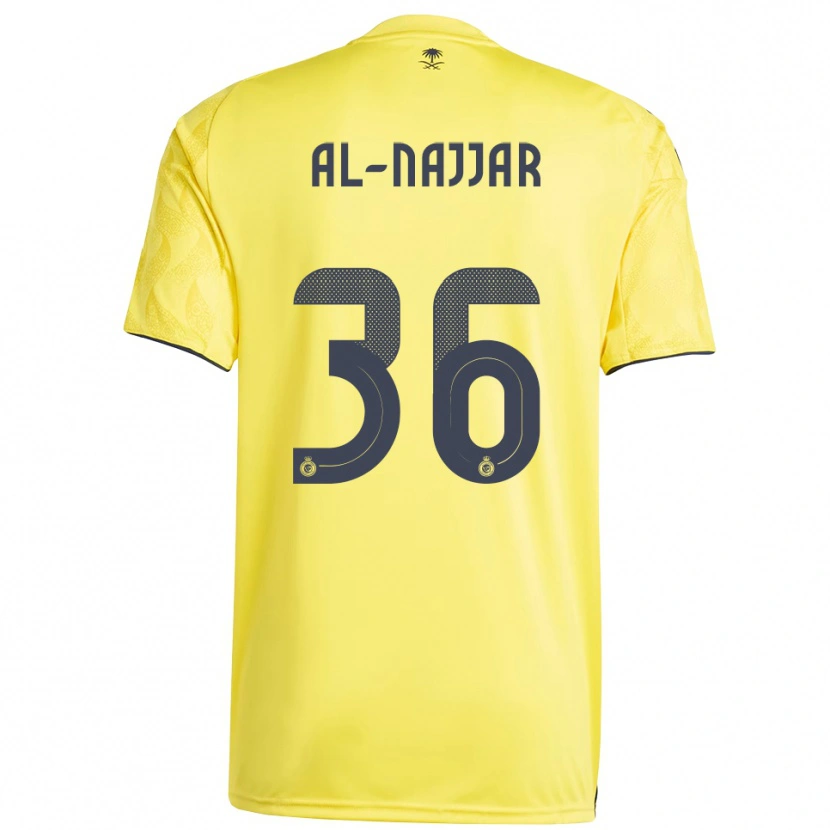 Danxen Uomo Maglia Raghed Al-Najjar #36 Giallo Nero Kit Gara Home 2025/26 Maglietta