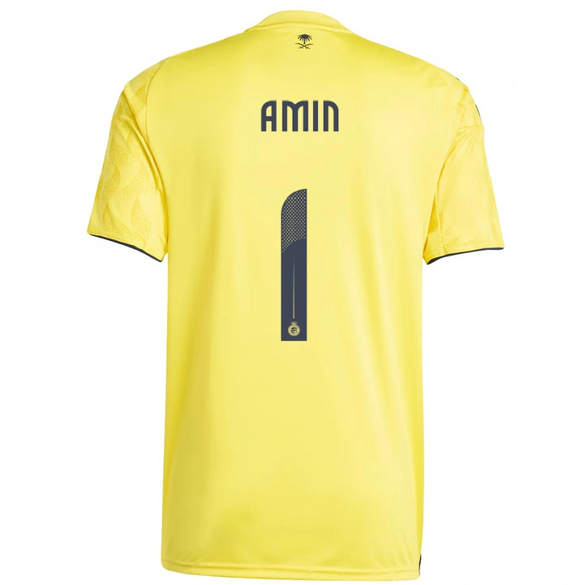 Danxen Uomo Maglia Amin Al-Bukhari #1 Giallo Nero Kit Gara Home 2025/26 Maglietta