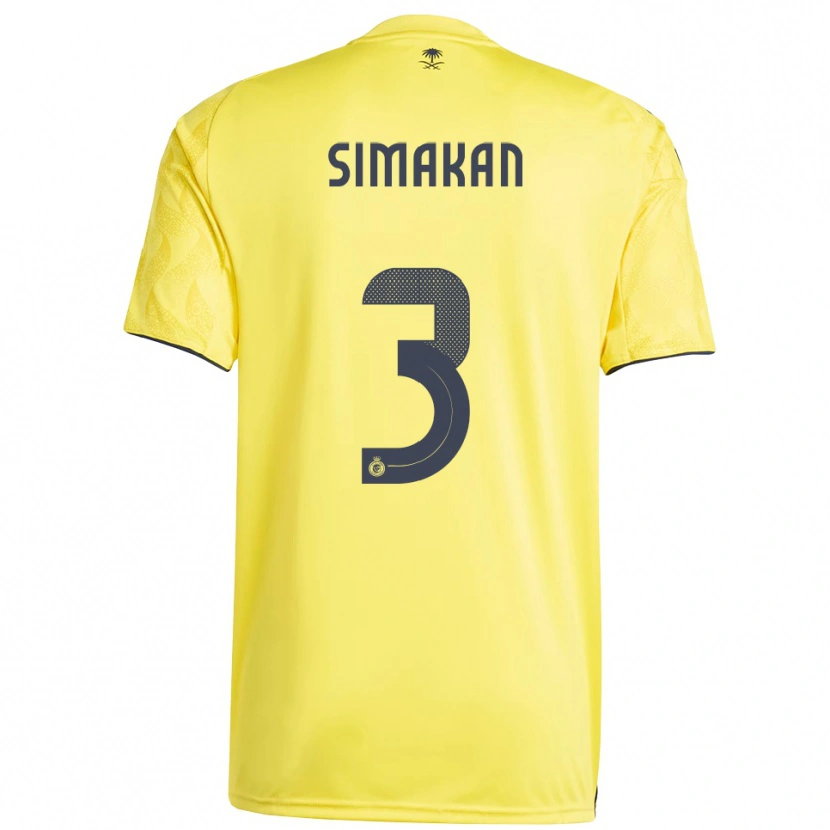 Danxen Uomo Maglia Mohamed Simakan #3 Giallo Nero Kit Gara Home 2025/26 Maglietta