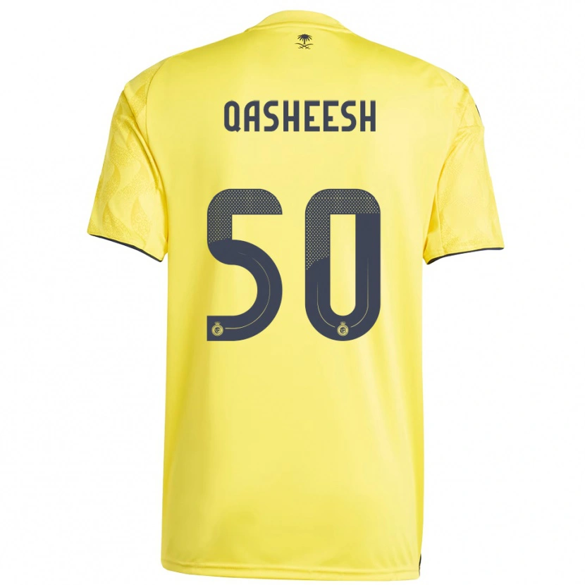 Danxen Uomo Maglia Majed Qasheesh #50 Giallo Nero Kit Gara Home 2025/26 Maglietta