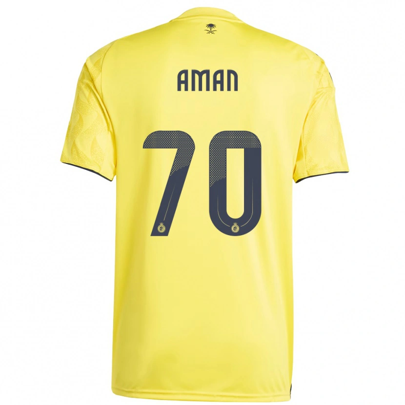 Danxen Uomo Maglia Awad Aman #70 Giallo Nero Kit Gara Home 2025/26 Maglietta