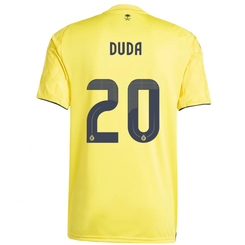 Danxen Uomo Maglia Duda Francelino #20 Giallo Nero Kit Gara Home 2025/26 Maglietta