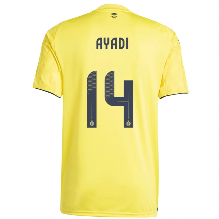 Danxen Uomo Maglia Ghada Ayadi #14 Giallo Nero Kit Gara Home 2025/26 Maglietta