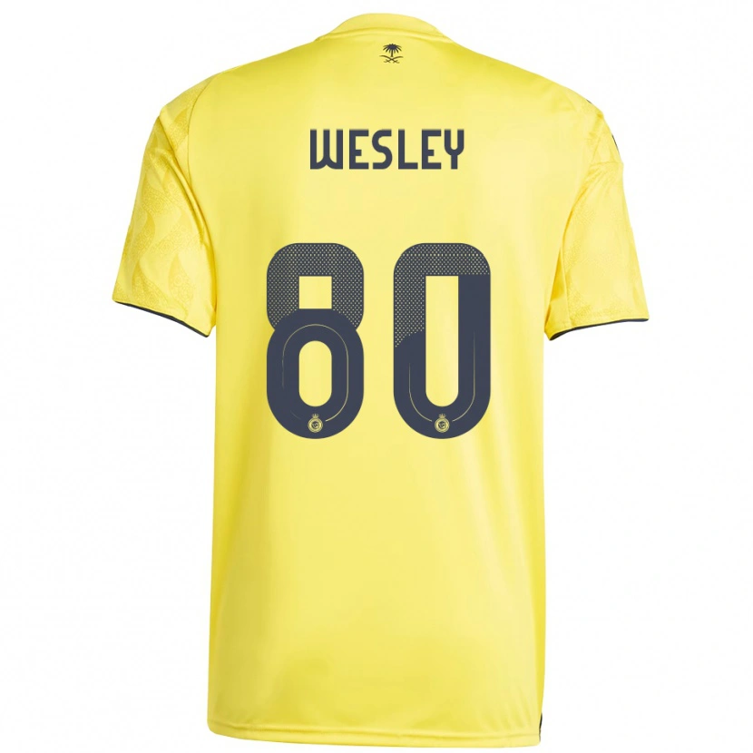 Danxen Uomo Maglia Wesley #80 Giallo Nero Kit Gara Home 2025/26 Maglietta