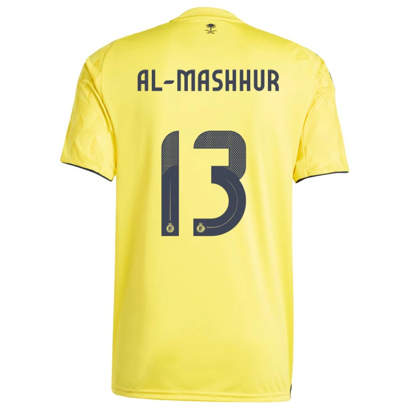 Danxen Uomo Maglia Fawaz Al-Mashhur #13 Giallo Nero Kit Gara Home 2025/26 Maglietta