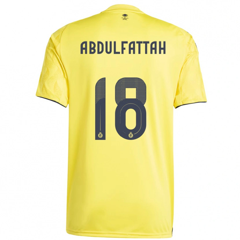 Danxen Uomo Maglia Abdulfattah Adam #18 Giallo Nero Kit Gara Home 2025/26 Maglietta