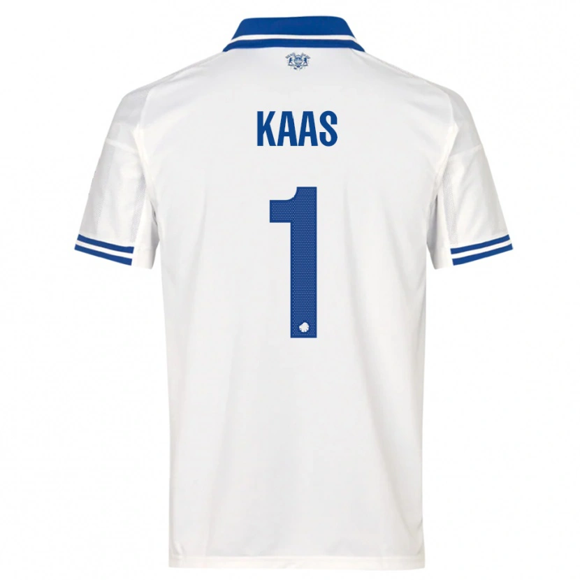 Danxen Uomo Maglia Anna Kaas #1 Bianco Blu Kit Gara Home 2025/26 Maglietta