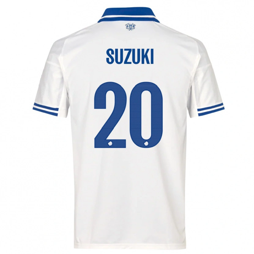 Danxen Uomo Maglia Junnosuke Suzuki #20 Bianco Blu Kit Gara Home 2025/26 Maglietta