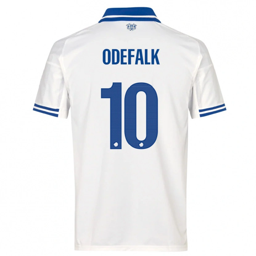 Danxen Uomo Maglia Alexander Odefalk #10 Bianco Blu Kit Gara Home 2025/26 Maglietta