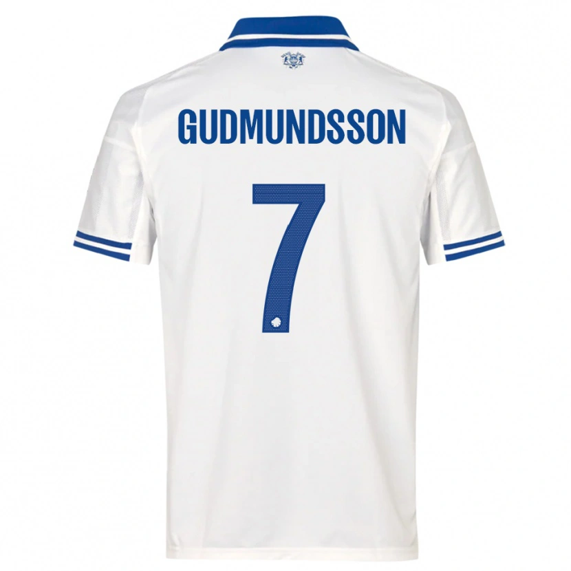Danxen Uomo Maglia Galdur Gudmundsson #7 Bianco Blu Kit Gara Home 2025/26 Maglietta