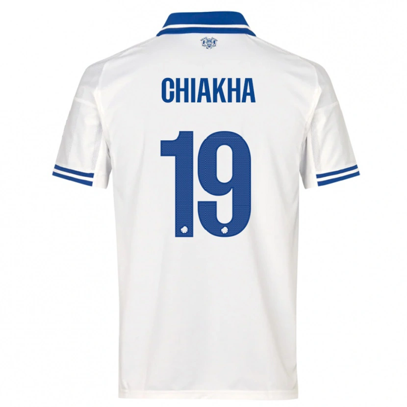 Danxen Uomo Maglia Amin Chiakha #19 Bianco Blu Kit Gara Home 2025/26 Maglietta