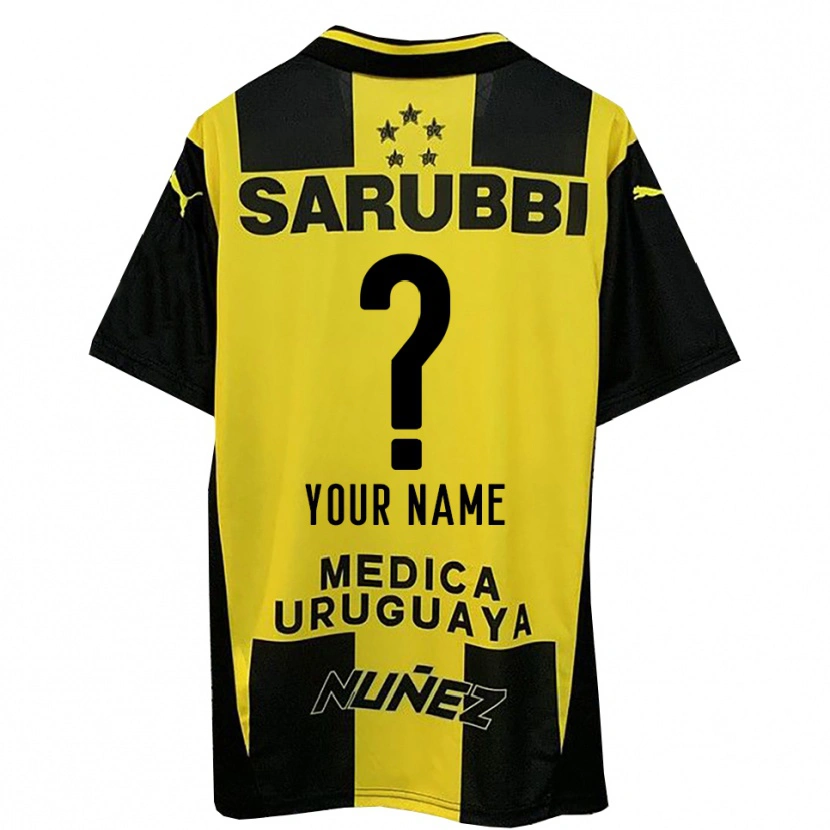 Danxen Uomo Maglia Il Tuo Nome #0 Giallo Nero Kit Gara Home 2025/26 Maglietta