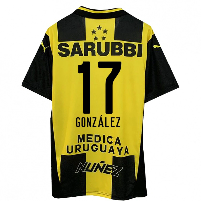 Danxen Uomo Maglia Luciano González #17 Giallo Nero Kit Gara Home 2025/26 Maglietta