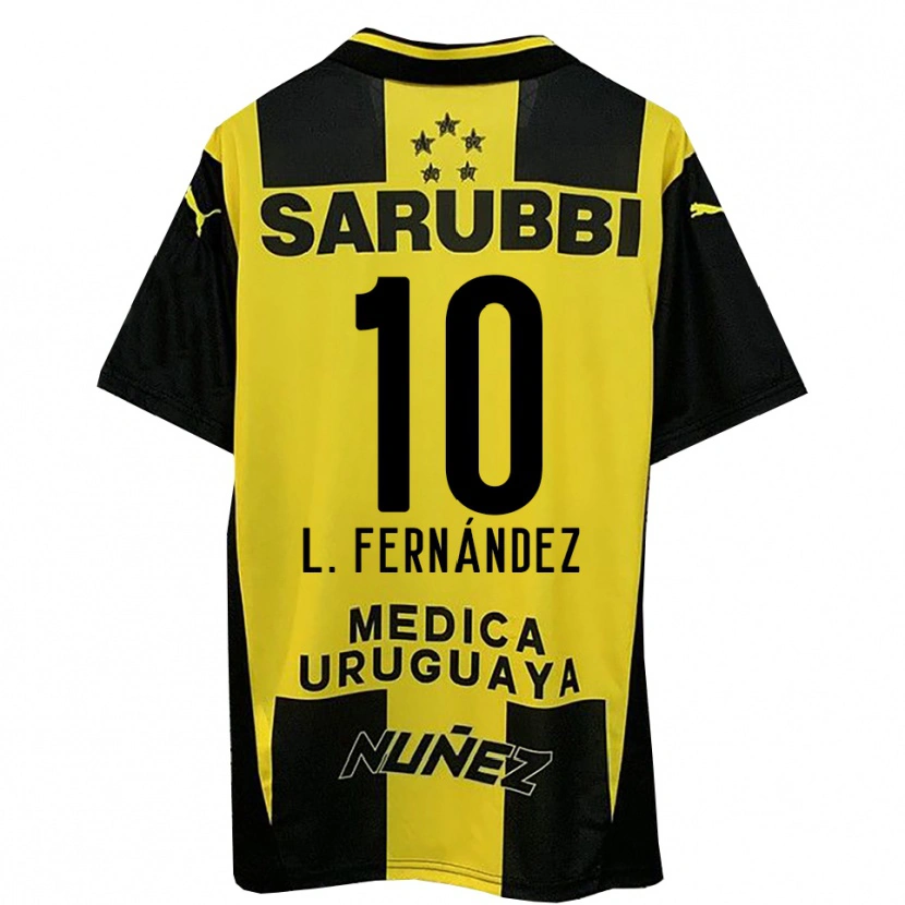 Danxen Uomo Maglia Leonardo Fernández #10 Giallo Nero Kit Gara Home 2025/26 Maglietta