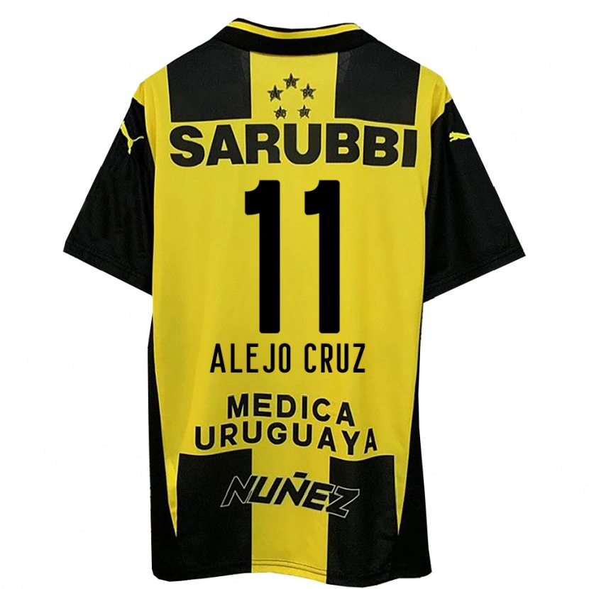 Danxen Uomo Maglia Alejo Cruz #11 Giallo Nero Kit Gara Home 2025/26 Maglietta