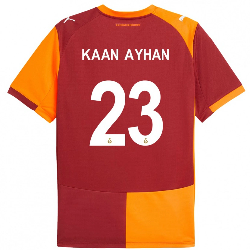Danxen Uomo Maglia Kaan Ayhan #23 Rosso Arancione Kit Gara Home 2025/26 Maglietta
