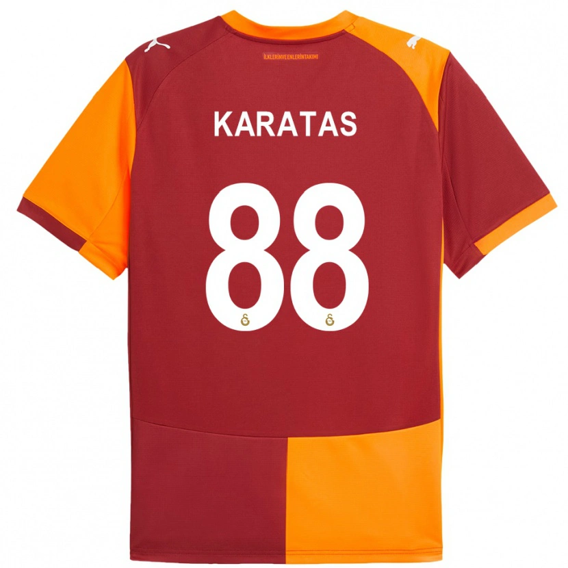 Danxen Uomo Maglia Kazımcan Karataş #88 Rosso Arancione Kit Gara Home 2025/26 Maglietta
