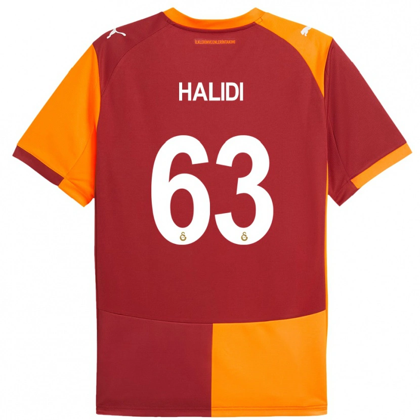 Danxen Uomo Maglia İsa Halidi #63 Rosso Arancione Kit Gara Home 2025/26 Maglietta