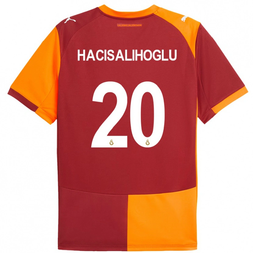Danxen Uomo Maglia Arda Hacisalihoglu #20 Rosso Arancione Kit Gara Home 2025/26 Maglietta