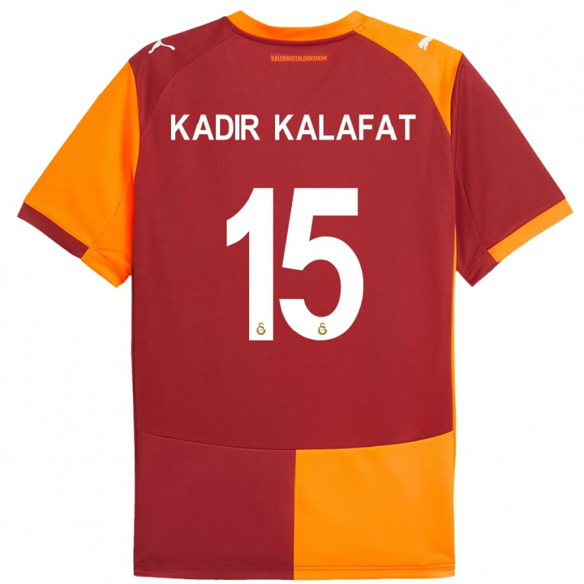 Danxen Uomo Maglia İsmail Kadir Kalafat #15 Rosso Arancione Kit Gara Home 2025/26 Maglietta