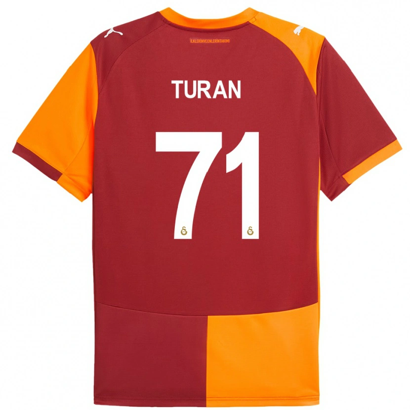 Danxen Uomo Maglia Hasan Turan #71 Rosso Arancione Kit Gara Home 2025/26 Maglietta