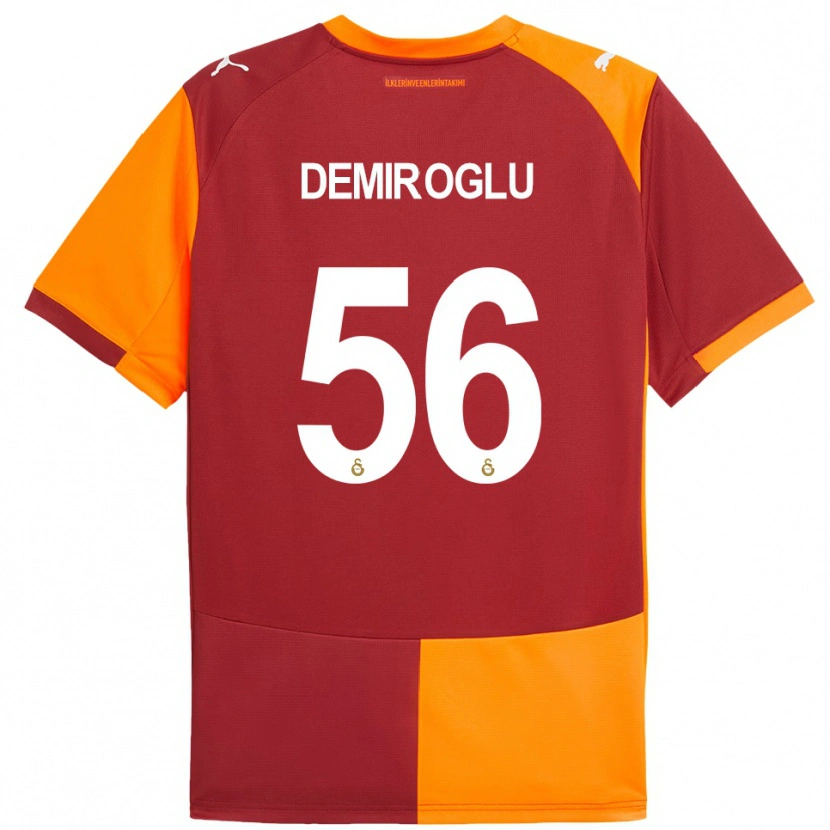 Danxen Uomo Maglia Baran Demiroğlu #56 Rosso Arancione Kit Gara Home 2025/26 Maglietta