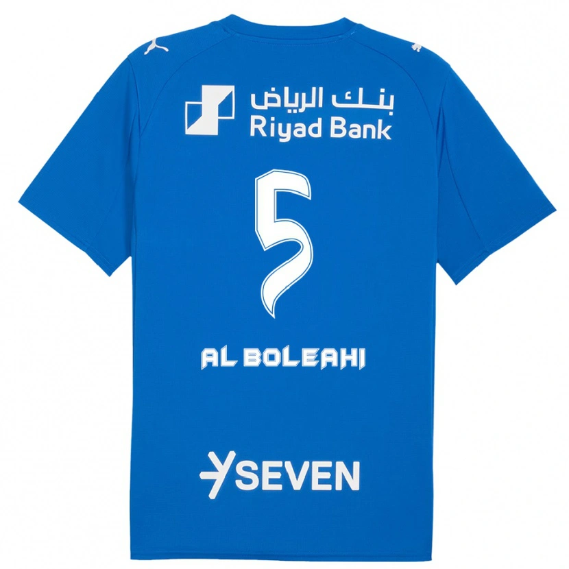 Danxen Uomo Maglia Ali Al-Bulayhi #5 Blu Bianco Kit Gara Home 2025/26 Maglietta