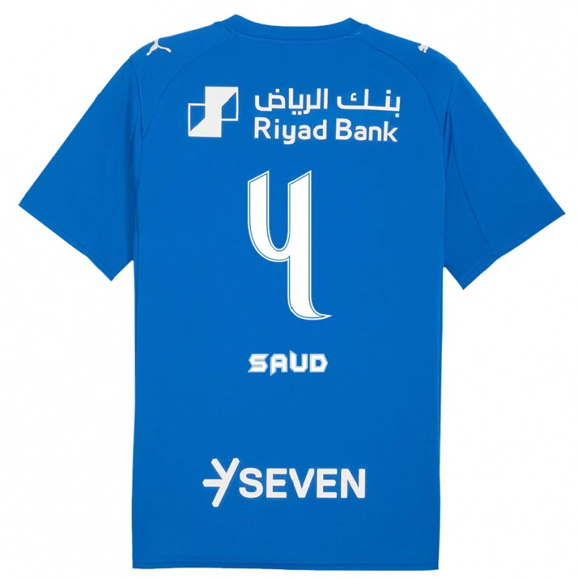 Danxen Uomo Maglia Nouf Saud #4 Blu Bianco Kit Gara Home 2025/26 Maglietta