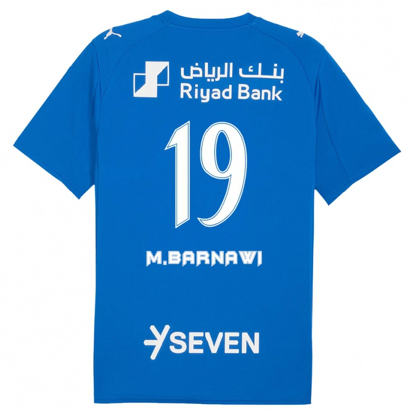 Danxen Uomo Maglia Mukhtar Barnawi #19 Blu Bianco Kit Gara Home 2025/26 Maglietta