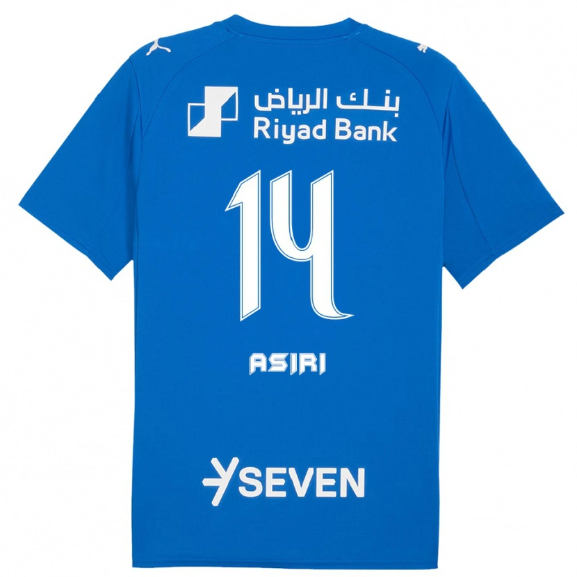Danxen Uomo Maglia Abdulaziz Asiri #14 Blu Bianco Kit Gara Home 2025/26 Maglietta
