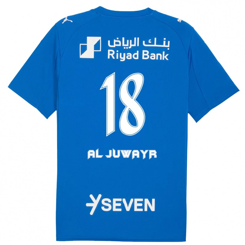 Danxen Uomo Maglia Musab Al-Juwayr #18 Blu Bianco Kit Gara Home 2025/26 Maglietta