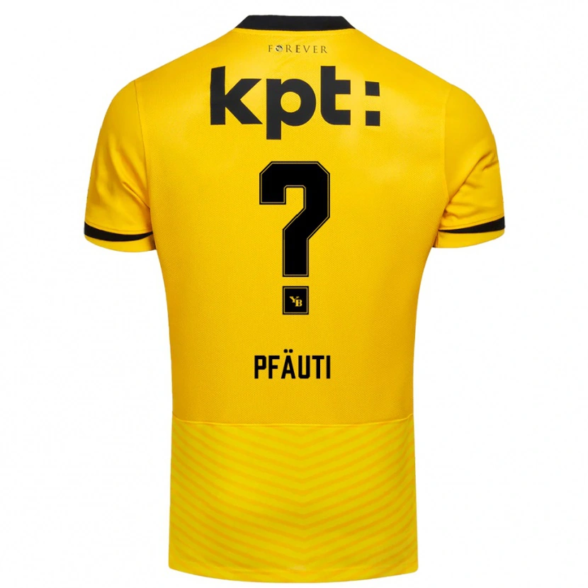 Danxen Uomo Maglia Noe Pfäuti #0 Giallo Nero Kit Gara Home 2025/26 Maglietta